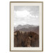 Poster Landscape - valley landscape with dense forest against mountains and cloudy sky 124475 additionalThumb 19