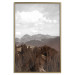 Poster Landscape - valley landscape with dense forest against mountains and cloudy sky 124475 additionalThumb 20