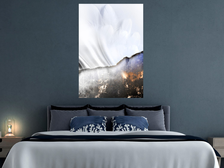 Wall Poster Guardian Angel - abstract composition with white wings and patterns 127875 additionalImage 3