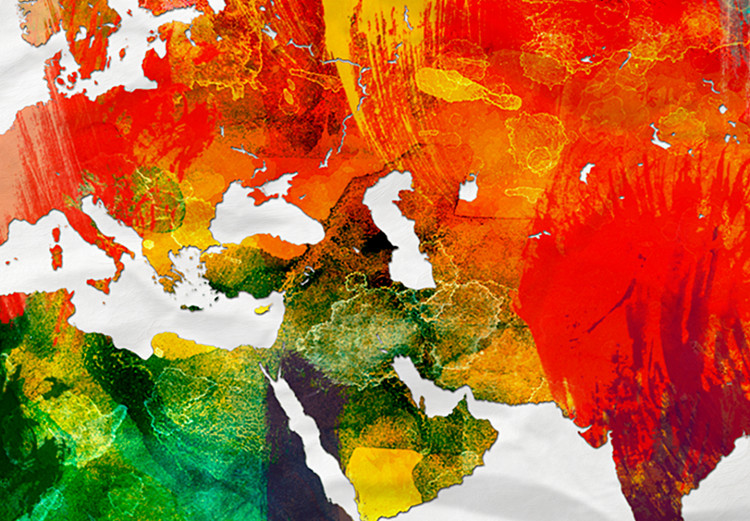 Large canvas print World Map: Rainbow Madness [Large Format] 128675 additionalImage 5