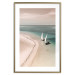 Poster Romantic Coast - beach landscape and sailboats on the azure sea 129475 additionalThumb 16