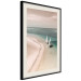 Poster Romantic Coast - beach landscape and sailboats on the azure sea 129475 additionalThumb 2