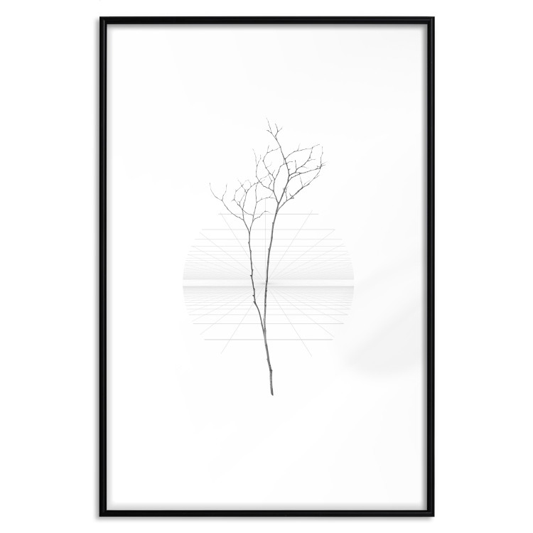 Poster Winter Twig - black and thin plant on a plain white background 129775 additionalImage 18