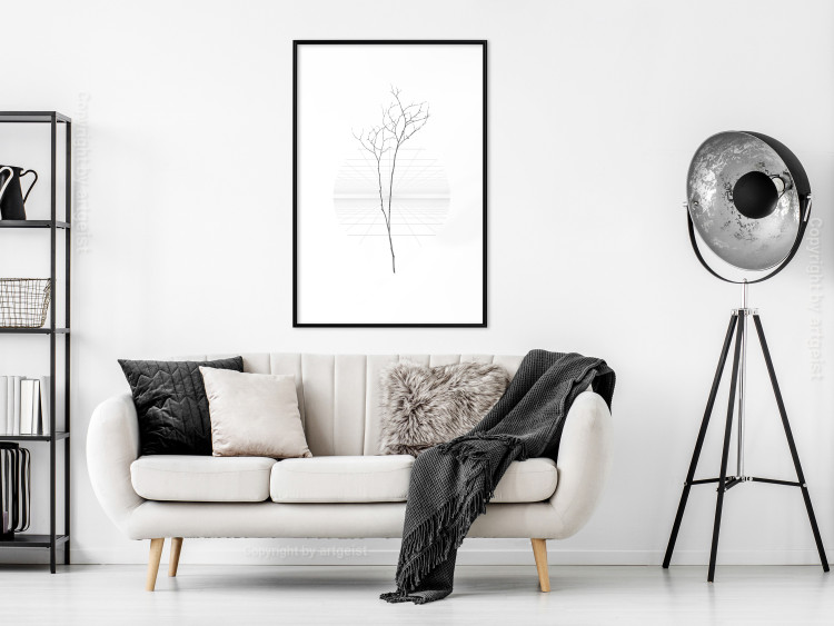 Poster Winter Twig - black and thin plant on a plain white background 129775 additionalImage 6