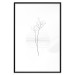 Poster Winter Twig - black and thin plant on a plain white background 129775 additionalThumb 18