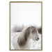 Wall Poster Horse Mane - white horse with a lot of hair against a winter forest 130375 additionalThumb 16