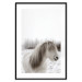 Wall Poster Horse Mane - white horse with a lot of hair against a winter forest 130375 additionalThumb 20
