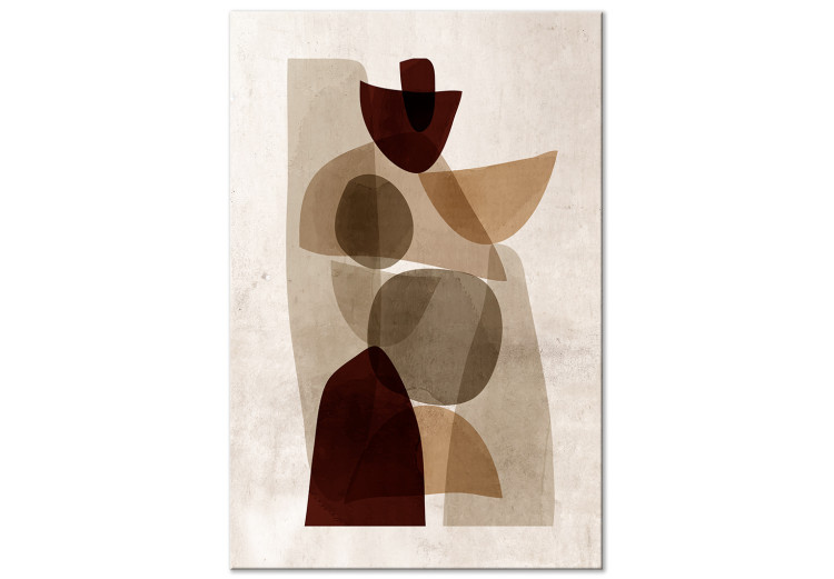 Canvas Art Print Interplay of Shapes (1-piece) Vertical - abstract figures 131575