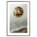 Wall Poster Green Tide - moon and sea imitation in an abstract motif 131775 additionalThumb 16