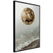 Wall Poster Green Tide - moon and sea imitation in an abstract motif 131775 additionalThumb 11