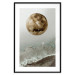 Wall Poster Green Tide - moon and sea imitation in an abstract motif 131775 additionalThumb 15