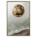 Wall Poster Green Tide - moon and sea imitation in an abstract motif 131775 additionalThumb 18