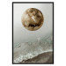 Wall Poster Green Tide - moon and sea imitation in an abstract motif 131775 additionalThumb 20