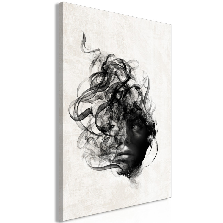 Canvas Print Scattered Thoughts (1-piece) Vertical - abstract black face 131875 additionalImage 2
