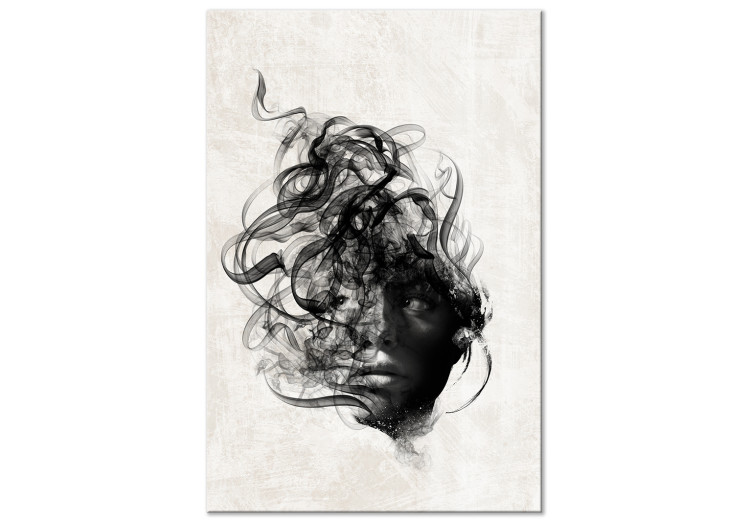 Canvas Print Scattered Thoughts (1-piece) Vertical - abstract black face 131875