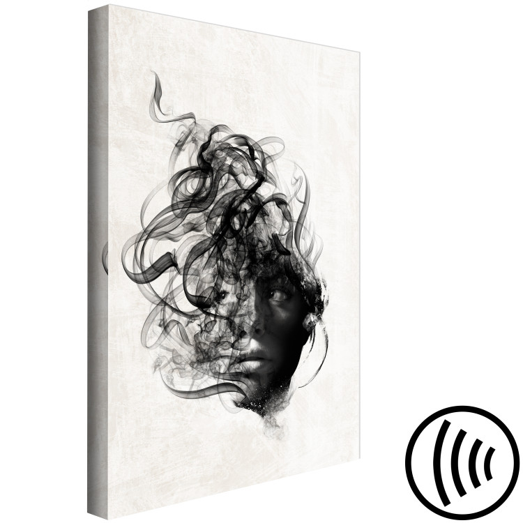 Canvas Print Scattered Thoughts (1-piece) Vertical - abstract black face 131875 additionalImage 6