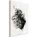 Canvas Print Scattered Thoughts (1-piece) Vertical - abstract black face 131875 additionalThumb 2