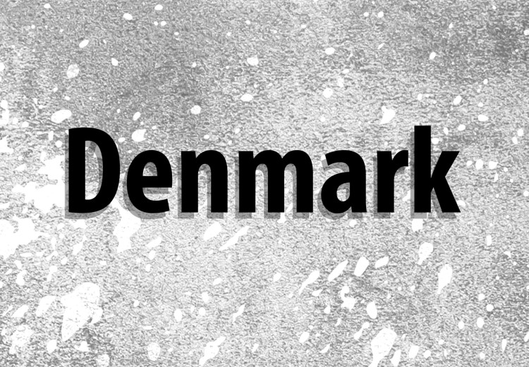 Canvas Art Print Denmark on concrete - contour map of the Nordic state 135175 additionalImage 4