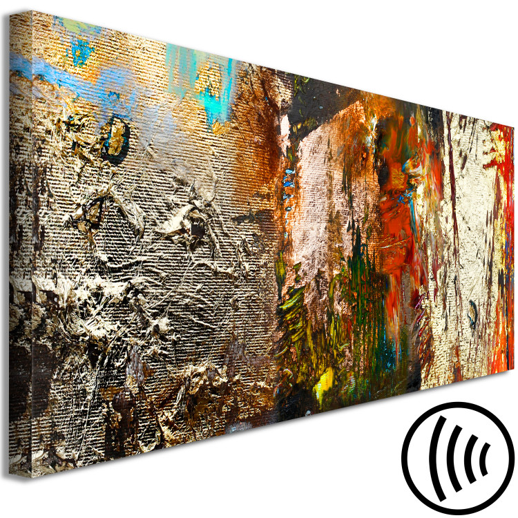 Canvas Art Print Young Gods (1-piece) Narrow - abstract colorful smudges 135575 additionalImage 6