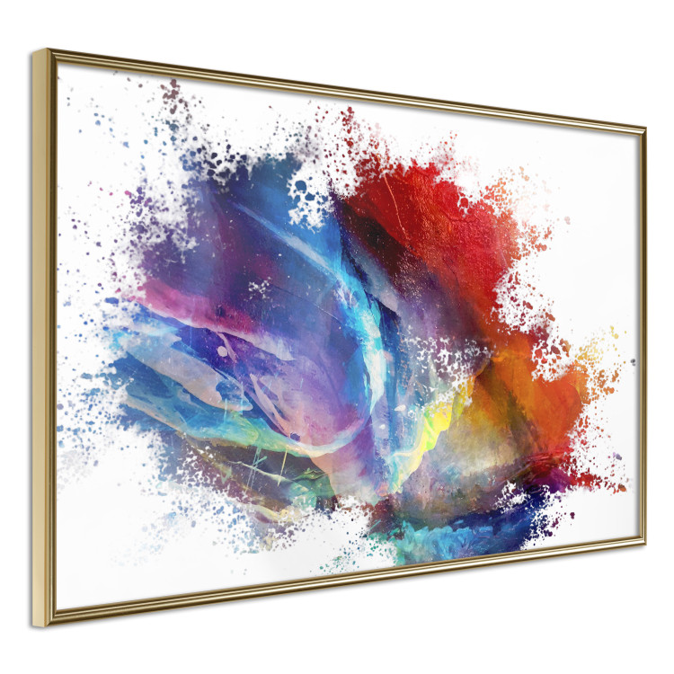 Poster Horizontal Color Spot - a full rainbow shades abstraction on white 137175 additionalImage 13