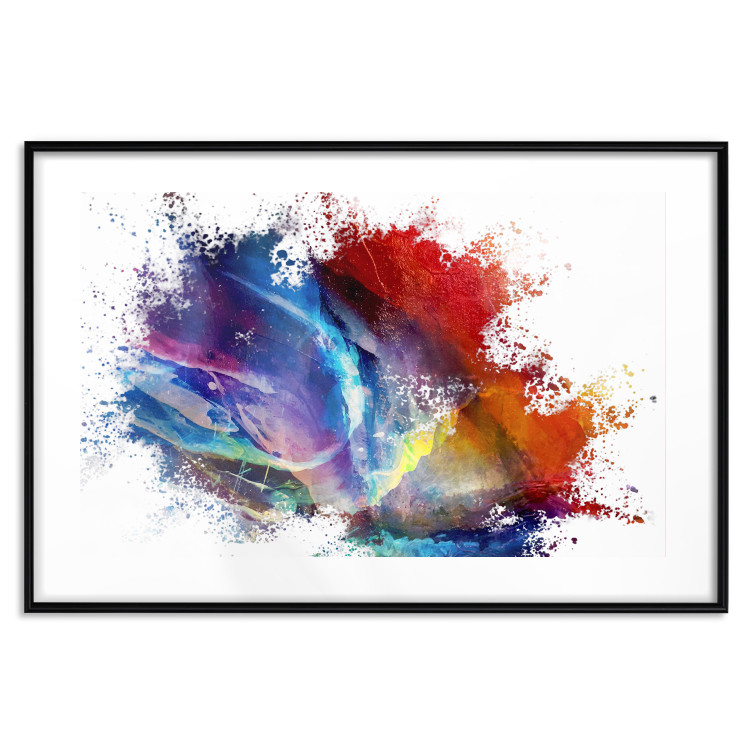 Poster Horizontal Color Spot - a full rainbow shades abstraction on white 137175 additionalImage 8