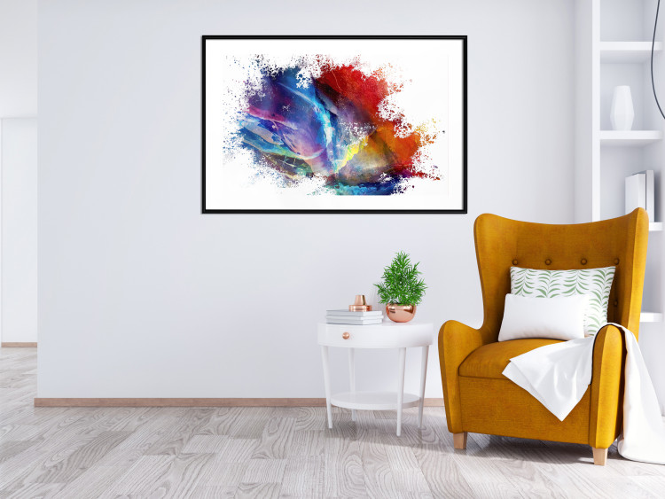 Poster Horizontal Color Spot - a full rainbow shades abstraction on white 137175 additionalImage 20
