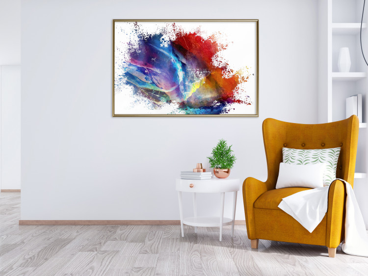 Poster Horizontal Color Spot - a full rainbow shades abstraction on white 137175 additionalImage 10