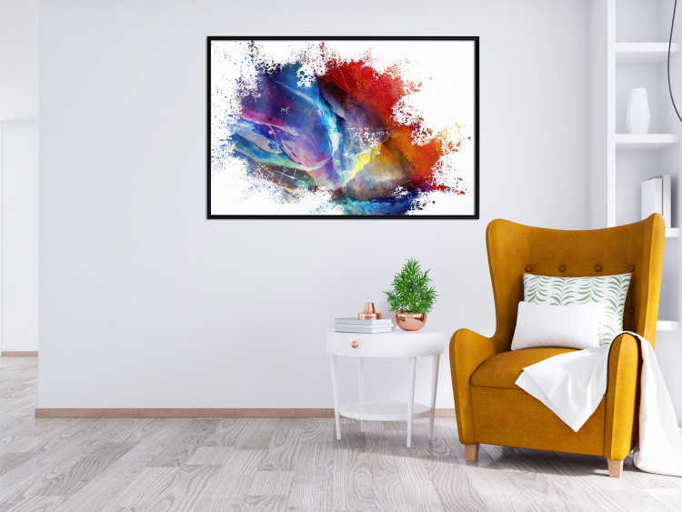 Poster Horizontal Color Spot - a full rainbow shades abstraction on white 137175 additionalImage 12