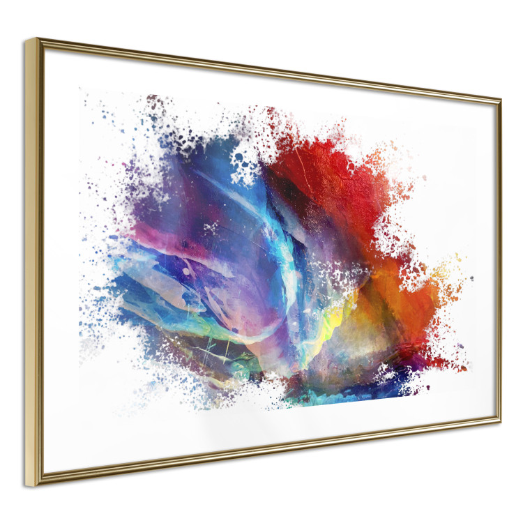 Poster Horizontal Color Spot - a full rainbow shades abstraction on white 137175 additionalImage 2