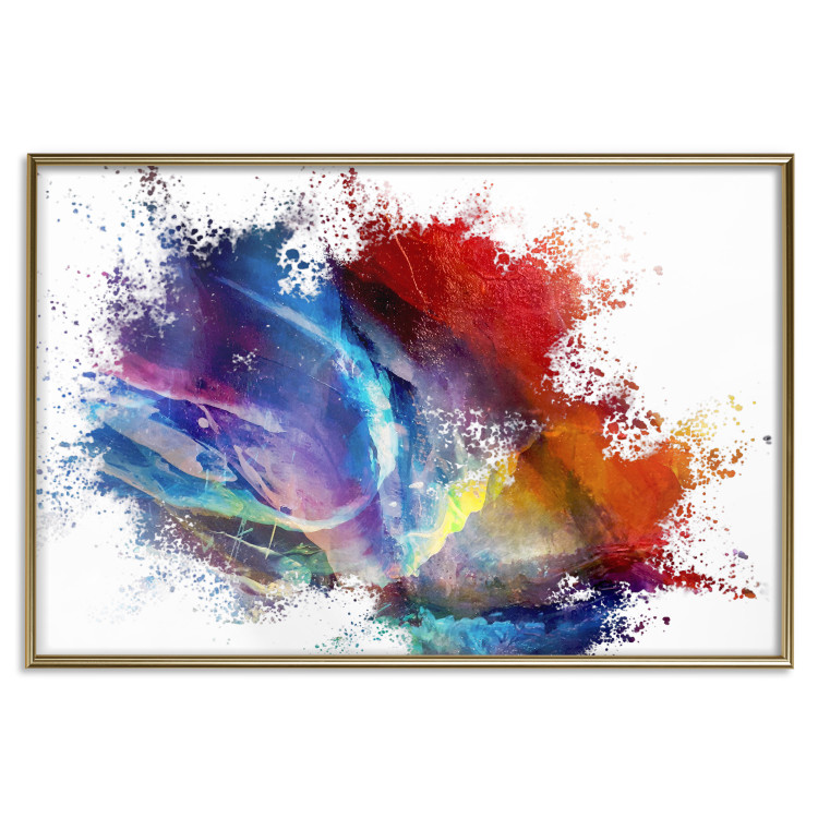Poster Horizontal Color Spot - a full rainbow shades abstraction on white 137175 additionalImage 9