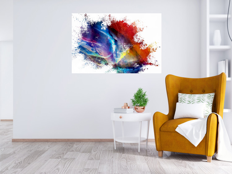 Poster Horizontal Color Spot - a full rainbow shades abstraction on white 137175 additionalImage 17