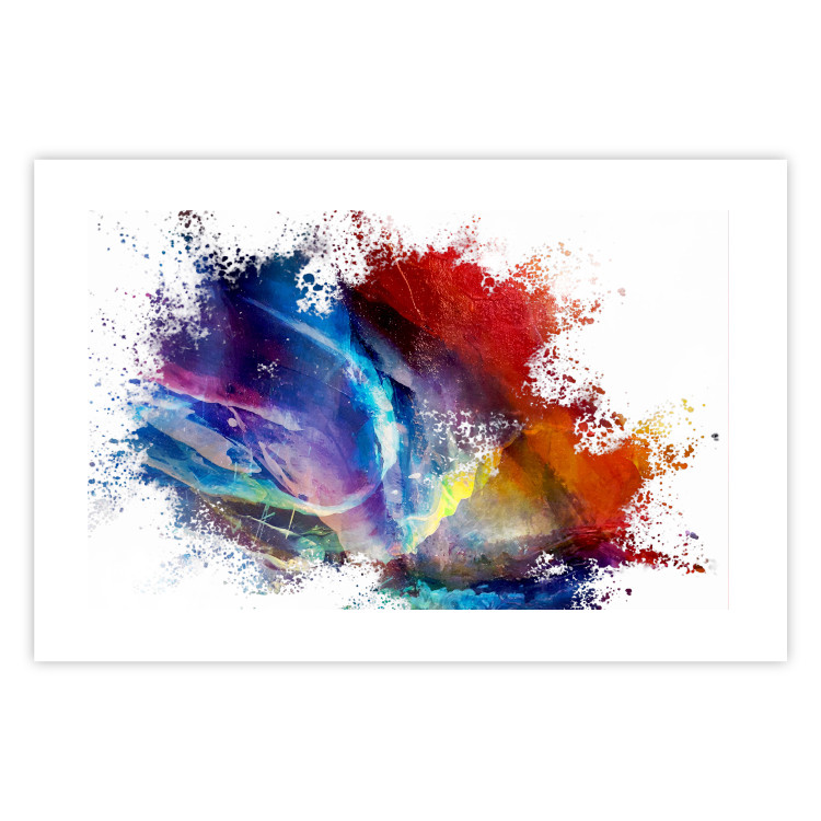 Poster Horizontal Color Spot - a full rainbow shades abstraction on white 137175 additionalImage 5