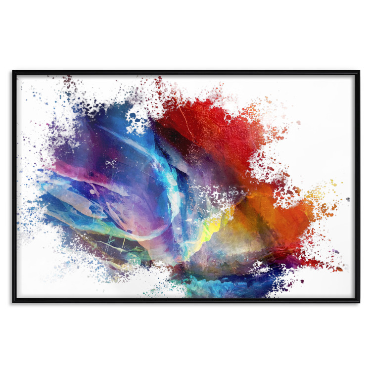 Poster Horizontal Color Spot - a full rainbow shades abstraction on white 137175 additionalImage 4