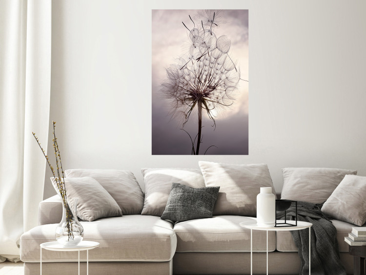 Wall Poster Divided Moment - delicate dandelion flowers on an evening sky 137275 additionalImage 11