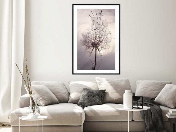 Wall Poster Divided Moment - delicate dandelion flowers on an evening sky 137275 additionalImage 8
