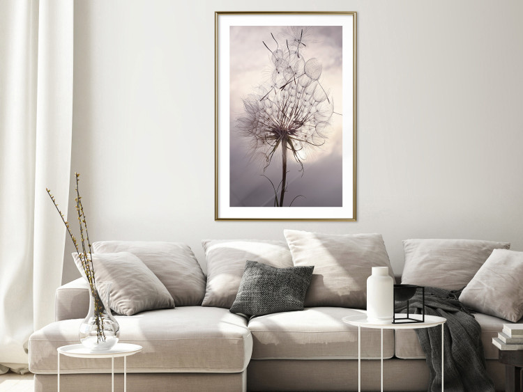 Wall Poster Divided Moment - delicate dandelion flowers on an evening sky 137275 additionalImage 9