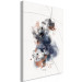 Canvas Print Artistic watercolor - abstraction in pomegranate colors, gray and bronze with irregularly crossed black lines on a white background 137675 additionalThumb 2