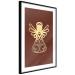 Wall Poster Angelic Gold - golden angel on a contrasting red background 137975 additionalThumb 4