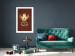 Wall Poster Angelic Gold - golden angel on a contrasting red background 137975 additionalThumb 23