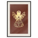 Wall Poster Angelic Gold - golden angel on a contrasting red background 137975 additionalThumb 17