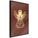 Wall Poster Angelic Gold - golden angel on a contrasting red background 137975 additionalThumb 3