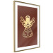 Wall Poster Angelic Gold - golden angel on a contrasting red background 137975 additionalThumb 2