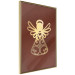 Wall Poster Angelic Gold - golden angel on a contrasting red background 137975 additionalThumb 8