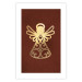 Wall Poster Angelic Gold - golden angel on a contrasting red background 137975 additionalThumb 13