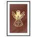 Wall Poster Angelic Gold - golden angel on a contrasting red background 137975 additionalThumb 19