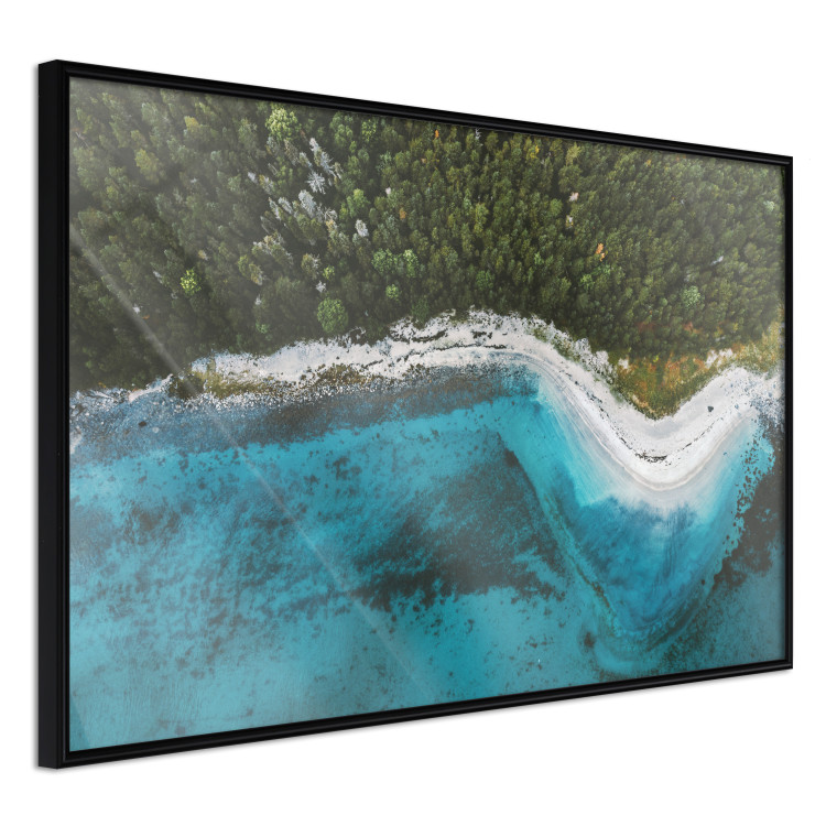 Wall Poster Sandy Shore of Norway - landscape of blue sea and beach next to a forest 138775 additionalImage 14