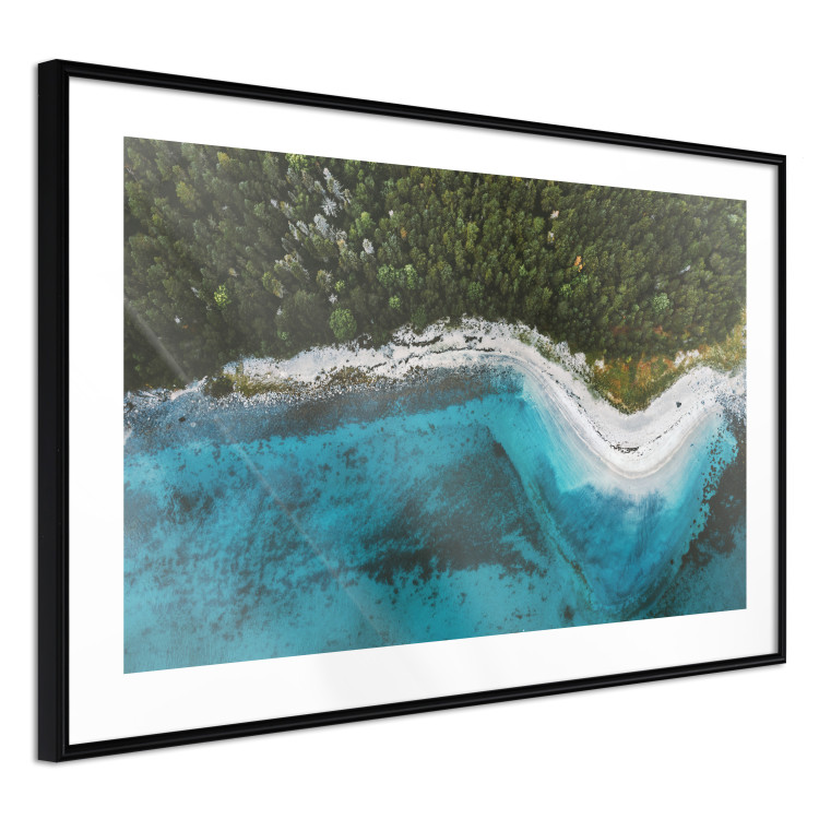 Wall Poster Sandy Shore of Norway - landscape of blue sea and beach next to a forest 138775 additionalImage 9