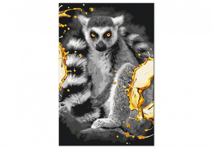 Paint by number Lemur & Golden Splash 142575 additionalImage 3
