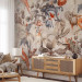 Wall Mural Jungle in retro style - exotic motif with animals and plants 143075
