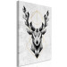 Canvas Gray Deer (1-piece) Vertical - geometric abstraction and animal 143675 additionalThumb 2